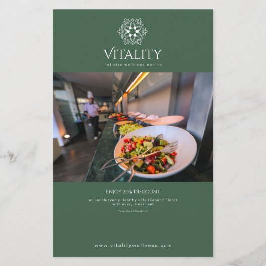 Mandala Logo Forest Green Elegant Beruflich Flyer (Vorne)