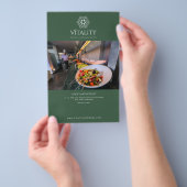 Mandala Logo Forest Green Elegant Beruflich Flyer (Handgriff)