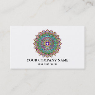MANDALA-LOGO KUNDENGEBUNDENER YOGA-LEHRER VISITENKARTE