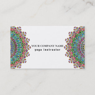 MANDALA-LOGO KUNDENGEBUNDENER YOGA-LEHRER VISITENKARTE