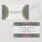 MANDALA-LOGO KUNDENGEBUNDENER YOGA-LEHRER VISITENKARTE (Vorne/Hinten)