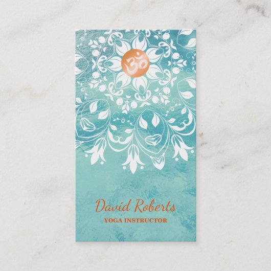 MANDALA-LOGO ZURÜCK FÜR DEN YOGA-INSTRUCTOR VISITENKARTE (Vorderseite)