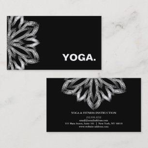 MANDALA-LOGO ZURÜCK FÜR DEN YOGA-INSTRUCTOR VISITENKARTE