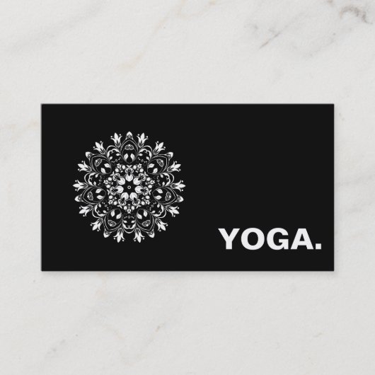 MANDALA-LOGO ZURÜCK FÜR DEN YOGA-INSTRUCTOR VISITENKARTE (Vorderseite)