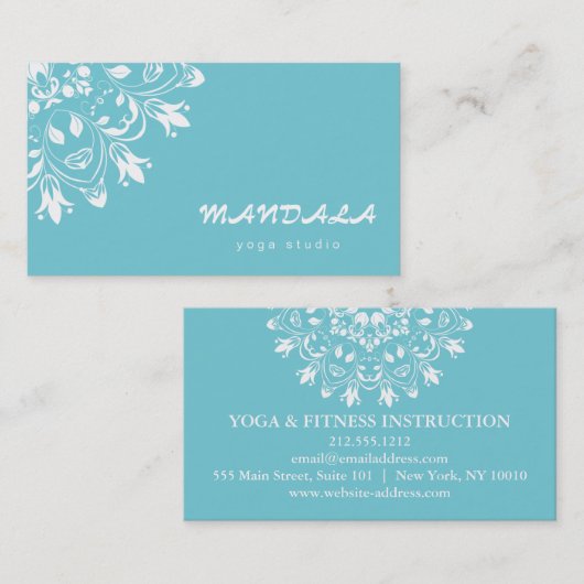 MANDALA-LOGO ZURÜCK FÜR DEN YOGA-INSTRUCTOR VISITENKARTE (Vorne/Hinten)