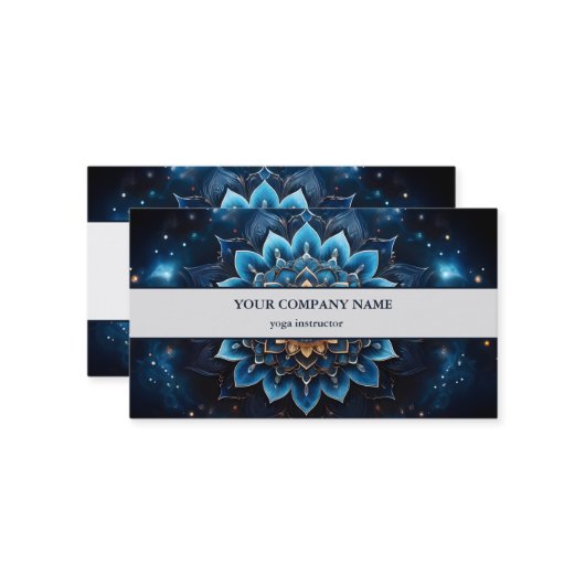 MANDALA-LOGO ZURÜCK FÜR DEN YOGA-INSTRUCTOR VISITENKARTE (Vorderseite/Rückseite Beispiel)