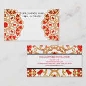 MANDALA-LOGO ZURÜCK YOGA INSTRUCTOR-GESCHÄFT VISITENKARTE (Vorne/Hinten)