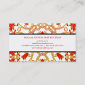 MANDALA-LOGO ZURÜCK YOGA INSTRUCTOR-GESCHÄFT VISITENKARTE (Rückseite)