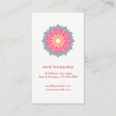 Mandala-Lotos-Blumen-Yogawellness-Meditations-Rosa Visitenkarte (Rückseite)