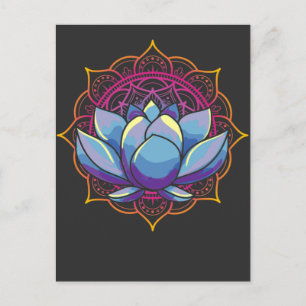 Mandala Lotus Art Postkarte