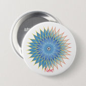 Mandala Lotus Blossom Thunder_Cove Button (Vorne & Hinten)