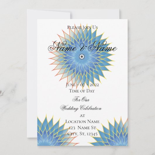 Mandala Lotus Blossom Thunder_Cove Einladung (Vorderseite)