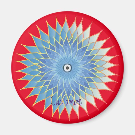 Mandala Lotus Blossom Thunder_Cove Magnet (Vorne)