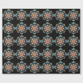 Mandala Lotus Blume mit Sparkling Crystals Geschenkpapier (Flach)