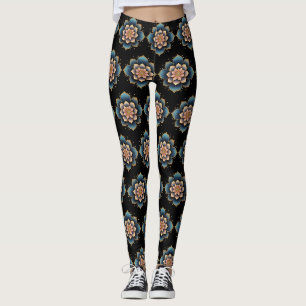 Mandala Lotus Blume mit Sparkling Crystals Leggings