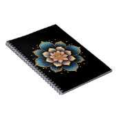 Mandala Lotus Blume mit Sparkling Crystals Notizblock (Rechte Seite)
