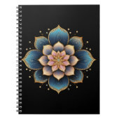 Mandala Lotus Blume mit Sparkling Crystals Notizblock (Vorderseite)