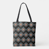Mandala Lotus Blume mit Sparkling Crystals Tasche (Rückseite)