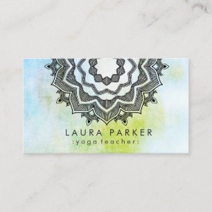 Mandala Lotus Blume Yoga Medizin Holistisch Visitenkarte