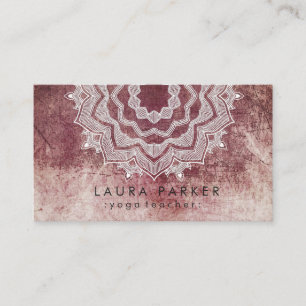 Mandala Lotus Blume Yoga Medizin Vintag Visitenkarte