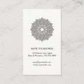 Mandala Lotus Blume Yoga Schwarz-weiße Sauberkeit Visitenkarte (Rückseite)