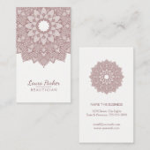 Mandala Lotus Blume Yoga Wellness Medizin Rosa Visitenkarte (Vorne/Hinten)