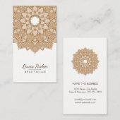 Mandala Lotus Blume Yoga Wellness Medizin Sand Visitenkarte (Vorne/Hinten)