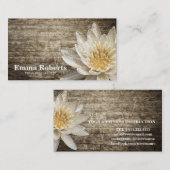 MANDALA LOTUS FERTIGTE HÖLZERNEN YOGA-LEHRER VISITENKARTE (Vorne/Hinten)