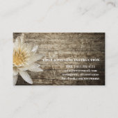 MANDALA LOTUS FERTIGTE HÖLZERNEN YOGA-LEHRER VISITENKARTE (Rückseite)