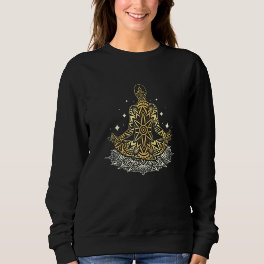 Mandala-Lotus-Meditation Sweatshirt (Vorderseite)