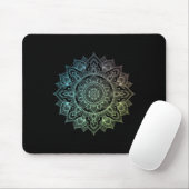Mandala-Lotus-Zen-Kunst-Boho-Buddha-Botanik-Sukkul Mousepad (Mit Mouse)