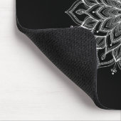Mandala Lotus Zen Kunst Boho Buddha Botanisch Sukk Mousepad (Ecke)