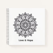 Mandala Love & Hope Deluxe Spiral Notebook Notizblock (Vorderseite)