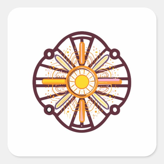 Mandala Lumber flagmandala Lumber Pen Quadratischer Aufkleber (Vorderseite)