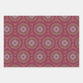Mandala Magenta Design Geschenkpapier Set (Vorderseite 3)
