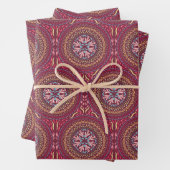 Mandala Magenta Design Geschenkpapier Set (Beispiel)