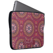 Mandala Magenta Laptopschutzhülle (Vorne Rechts)