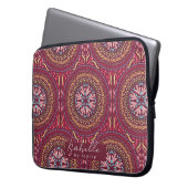 Mandala Magenta Laptopschutzhülle (Vorderseite Links)