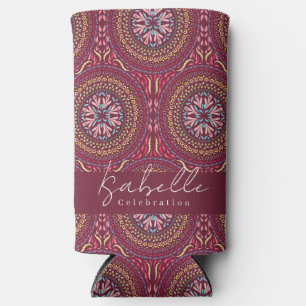 Mandala Magenta Seltzer Can Cooler Selters Dosenkühler