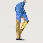 Mandala Magic Blue & Gold Leggings (Rechts)