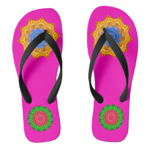 Mandala Magic Chakra Enhancing Fuschia Badesandalen
