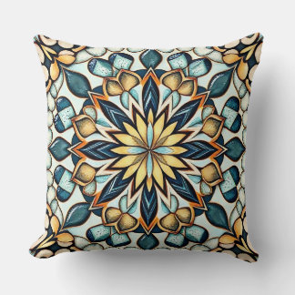 Mandala Magic Mosaic Throw Kissen