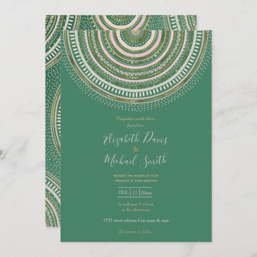 Mandala Mandala Einladung (Vorne/Hinten)