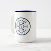 Mandala Mantra Zweifarbige Tasse (Vorderseite Links)