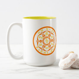 Mandala Mantra Zweifarbige Tasse