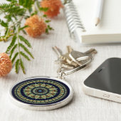 Mandala-Märchen aus grünem Fraktal Schlüsselanhänger (Seite)