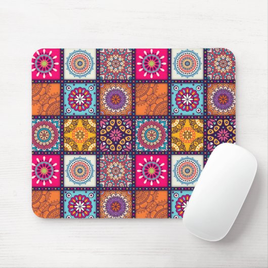 Mandala marokkanisch, farbenfroh, ethnisch mousepad (Mit Mouse)