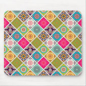Mandala marokkanisch, farbenfroh, ethnisch mousepad (Vorne)
