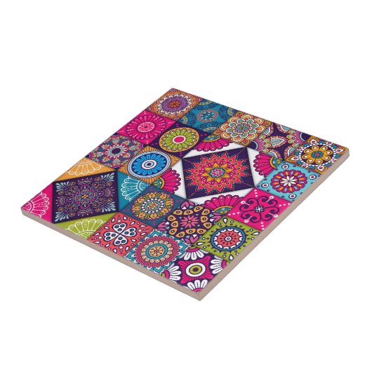 Mandala/Marokkanisches Flachmuster  Fliese (Seite)