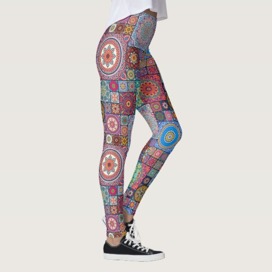 Mandala/Marokkanisches Flachmuster Leggings (Rechts)